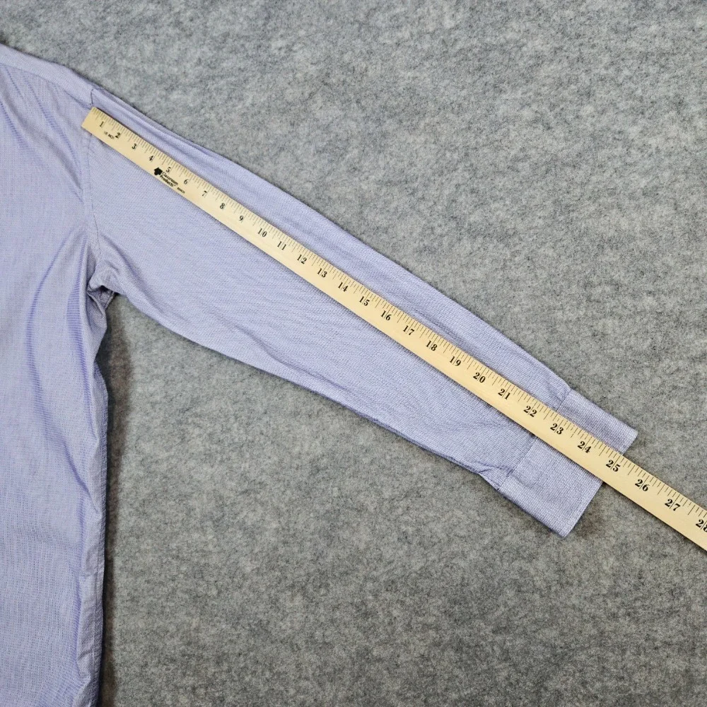 Banana Republic Men's Dress Shirt Size‎ L Purple Mini-Geometric Print Camden Fit